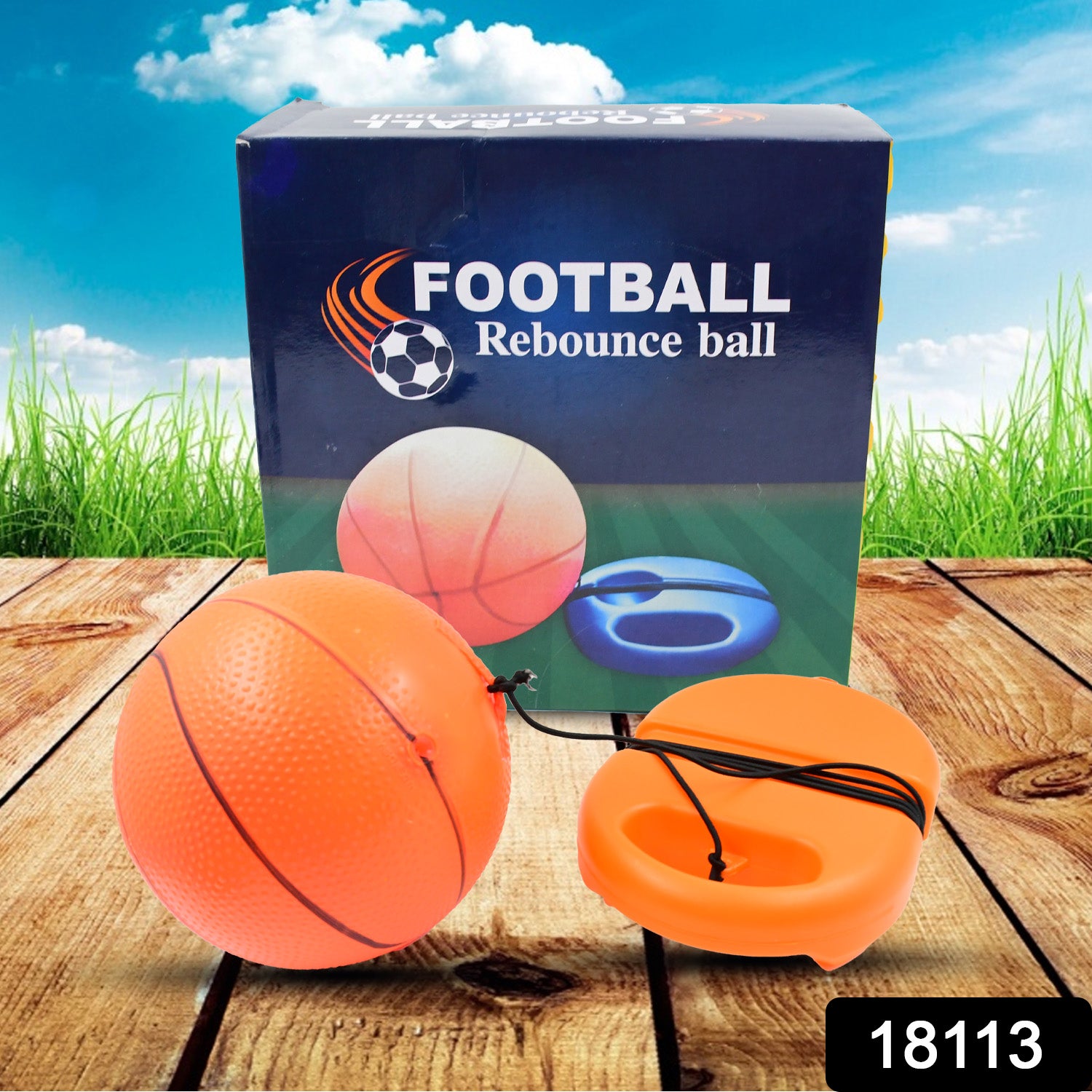 Football Rebound Ball With String (1 Set) Football Rebound Ball With String (1 Set)